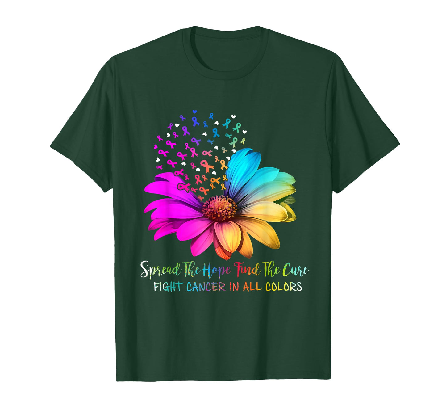 Fight Cancer In All Color Spread The Hope Find a Cure Pink T-Shirt