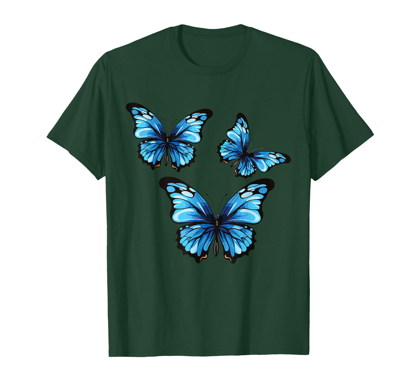 Blue Butterfly Art Garden Beautiful Butterflies Insects T-Shirt