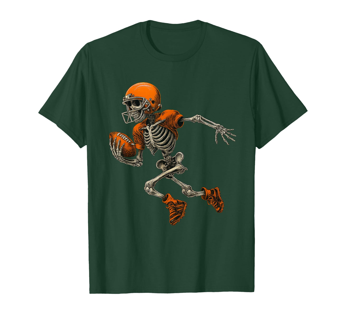 Boo Funny Skeleton Football T-Shirt