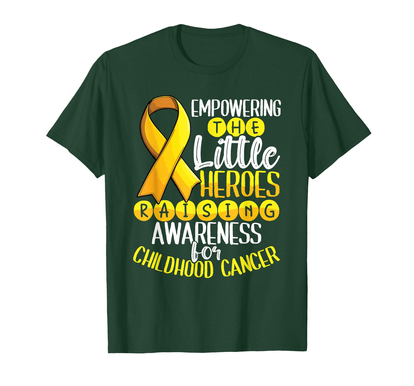 Empowering Little Heroe Raising Awareness Childhood Cancer T-Shirt