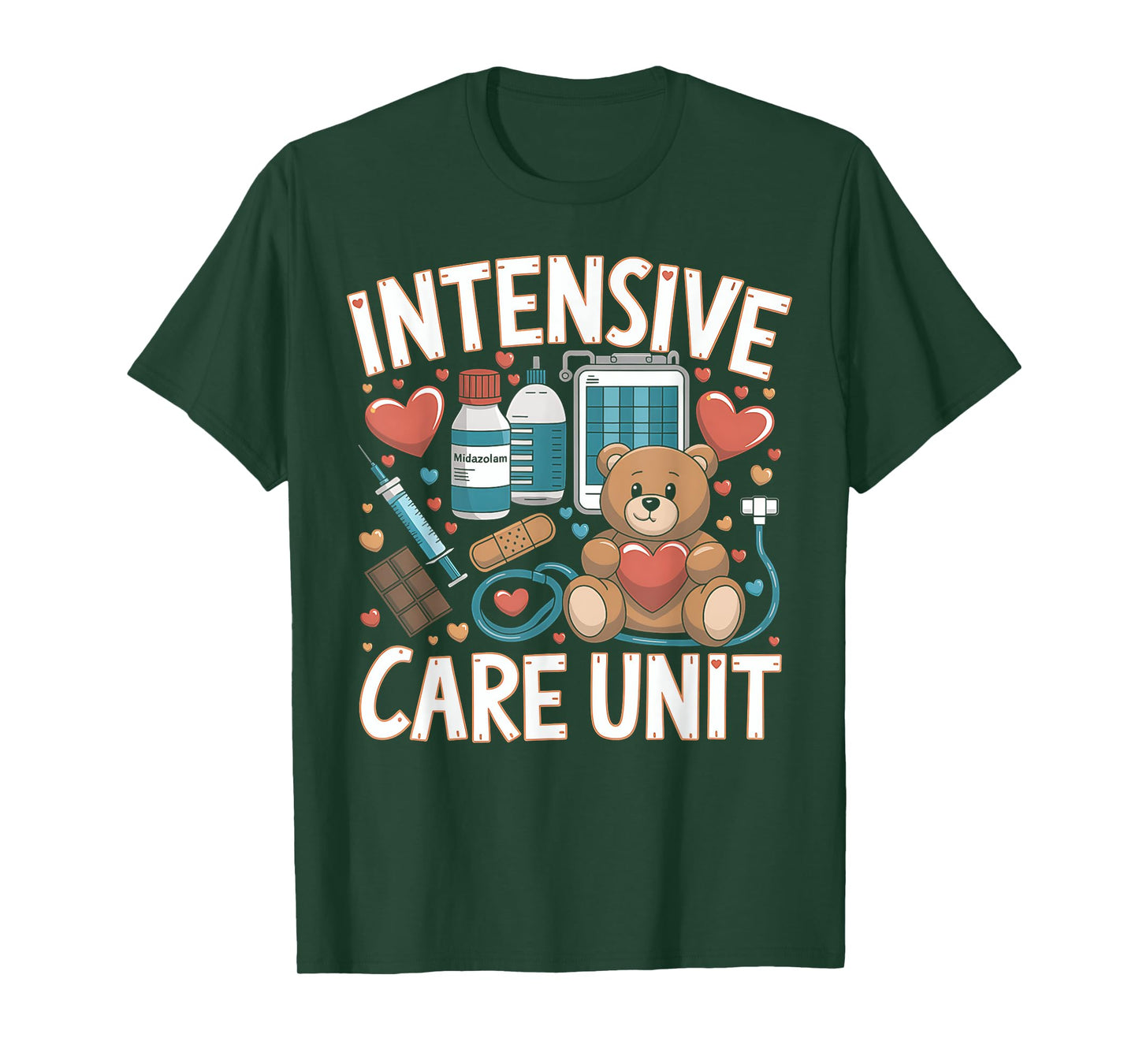 Intensive Care Unit Nurse ICU RN Appreciation Week Gift T-Shirt
