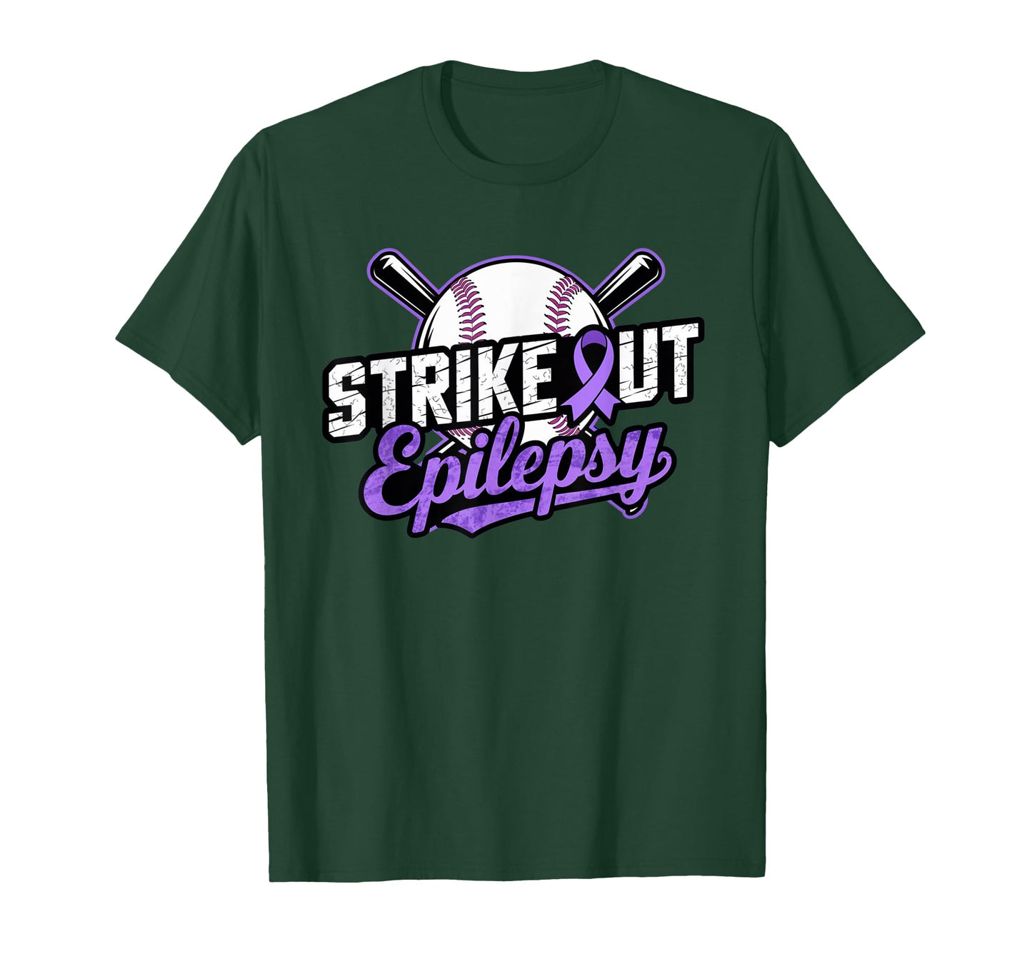 Strike Out Epilepsy Purple Baseball Epilepsy Awareness Month T-Shirt