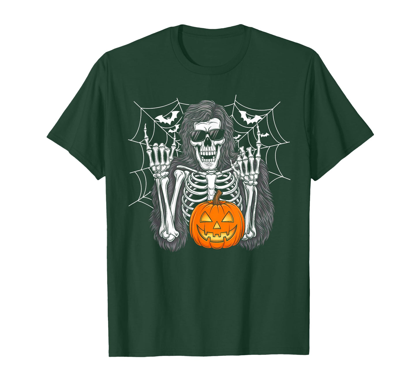 Spooky Bigfoot Jack O Lantern Skeleton Fun Halloween Men T-Shirt