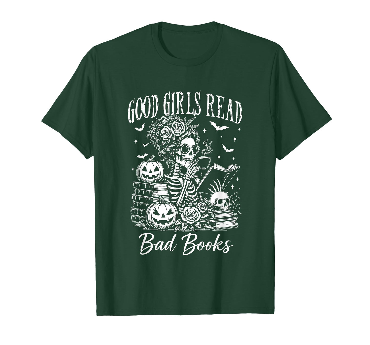 Good Girls Read Bad Books Funny Smut Reader Halloween T-Shirt
