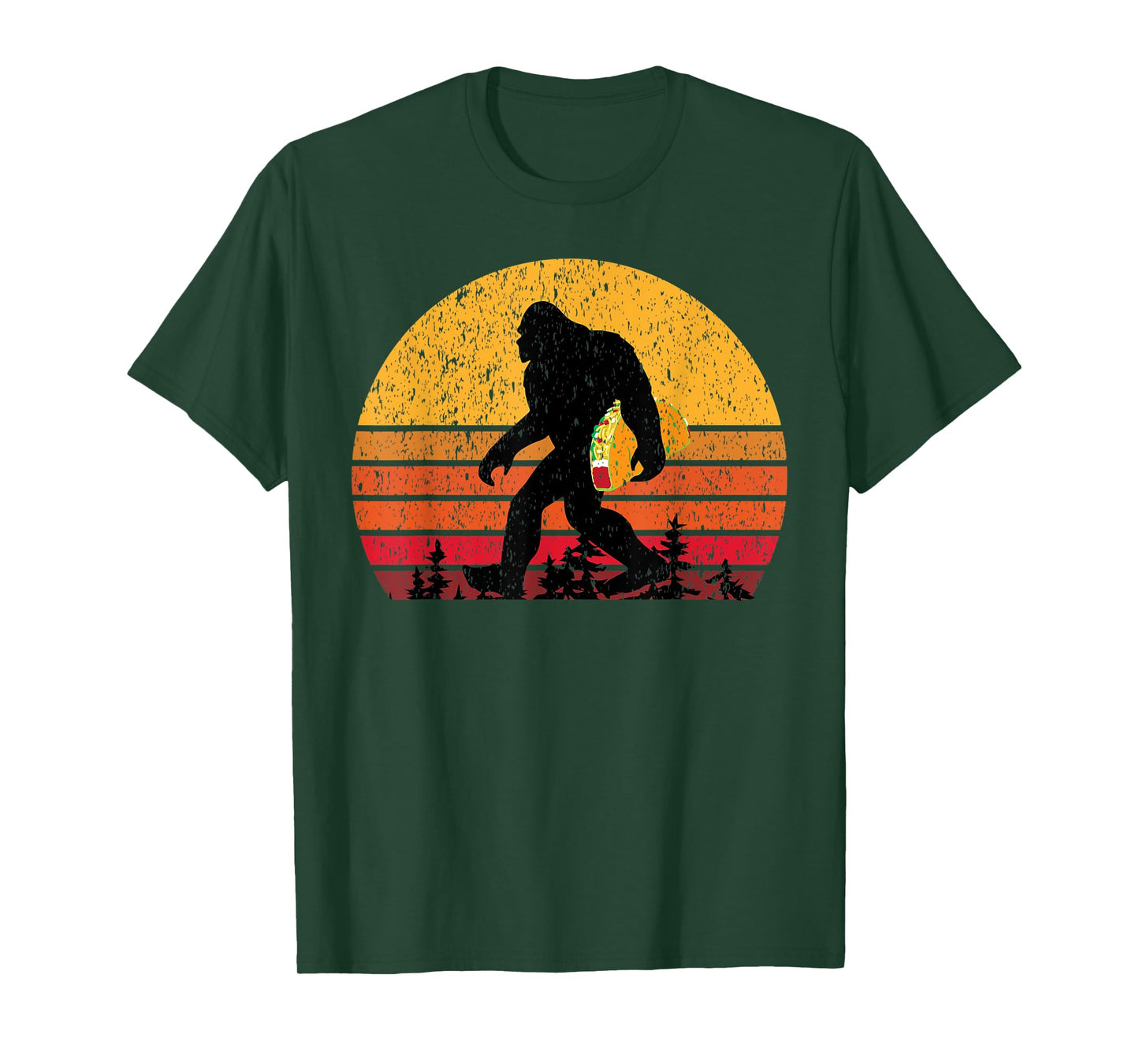 Bigfoot T Shirt for Women & Men Carrying Taco