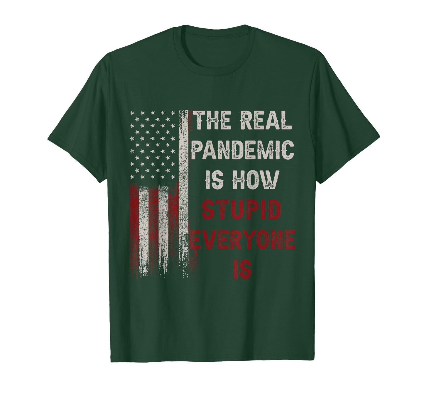 The Real Pandemic Is How Stupid Everyone Is 1776 Vintage T-Shirt