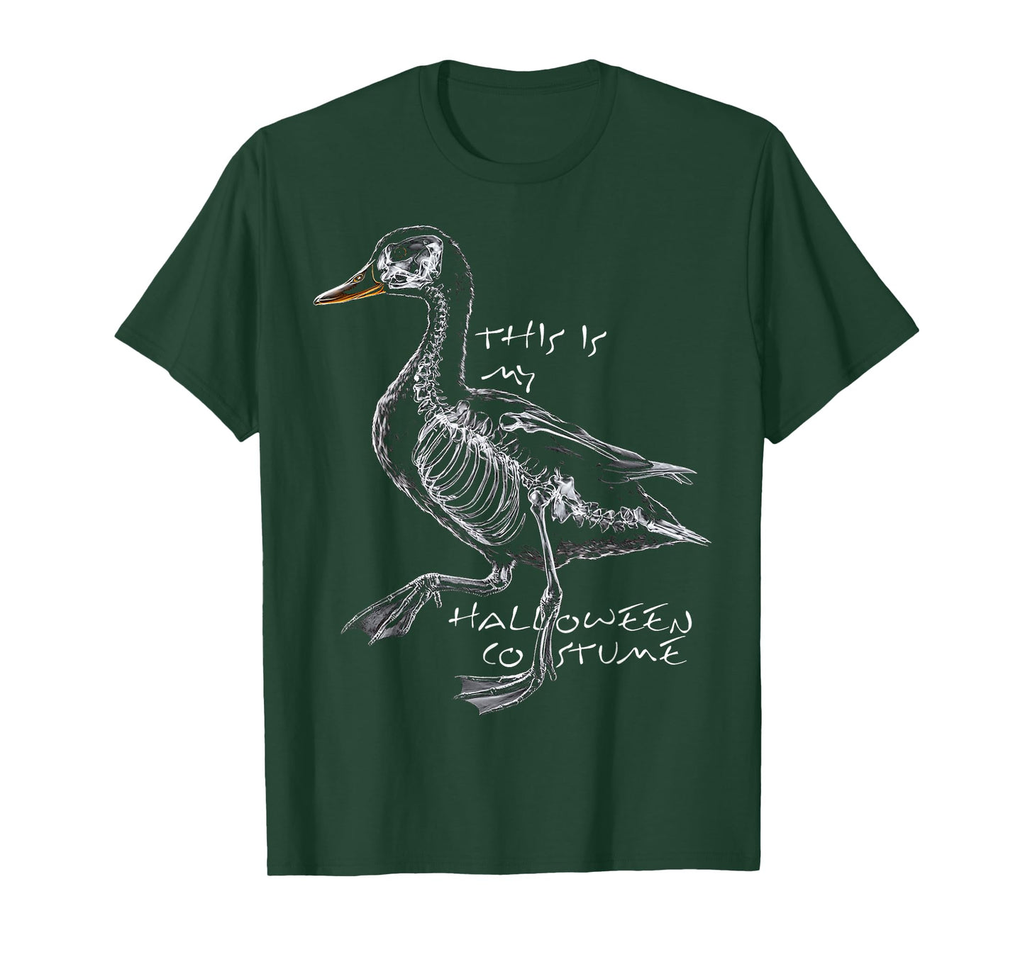This is My Halloween Costume Duck Skeleton Spooky T-Shirt