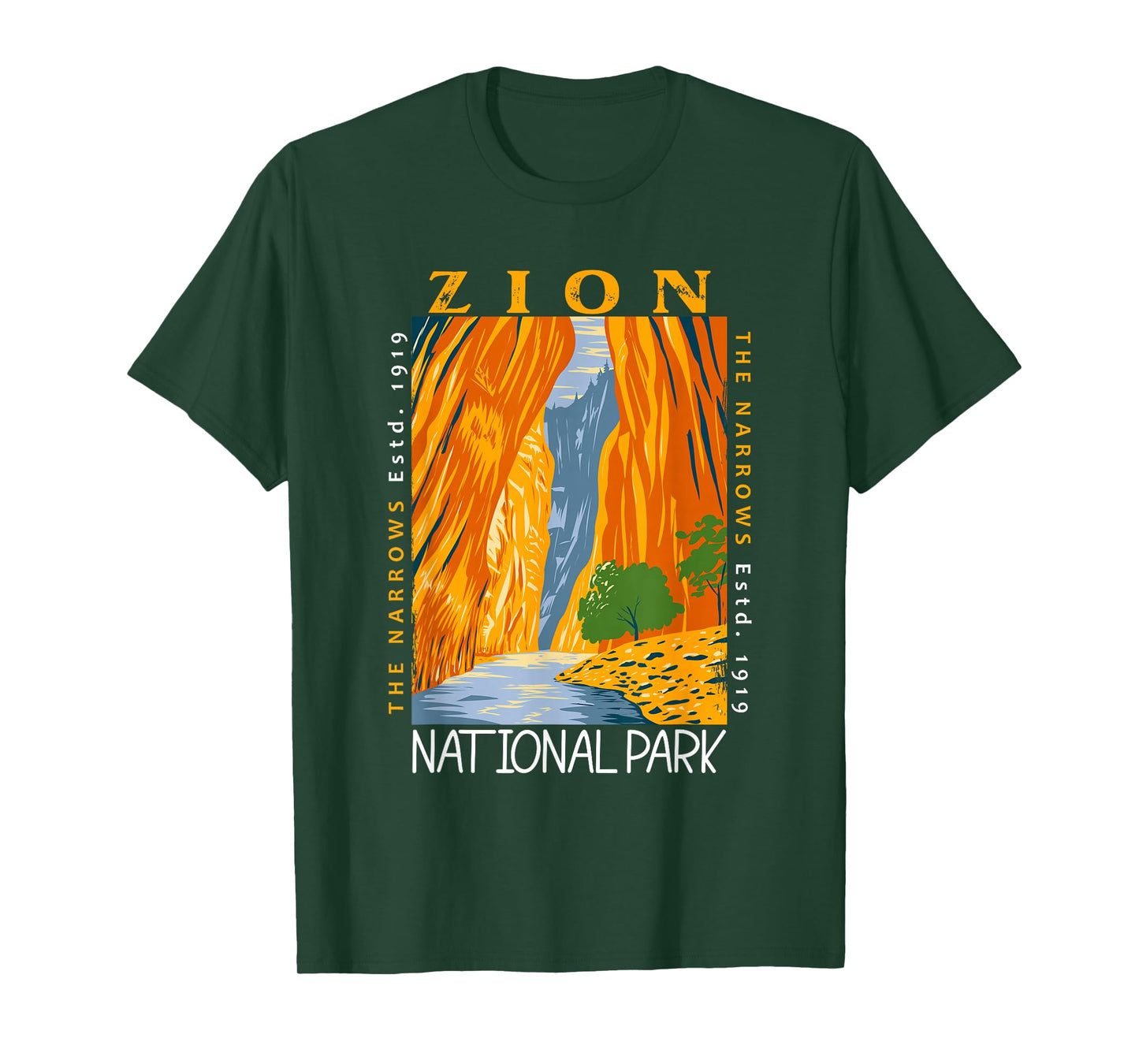 Zion National Park Utah Vintage The Narrows Vintage T-Shirt