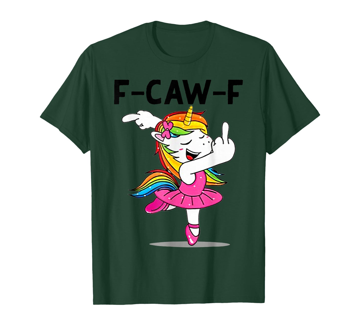 F-Caw-F Unicorn Dancing Funny F Caw F Unicorn Ballet Dance T-Shirt