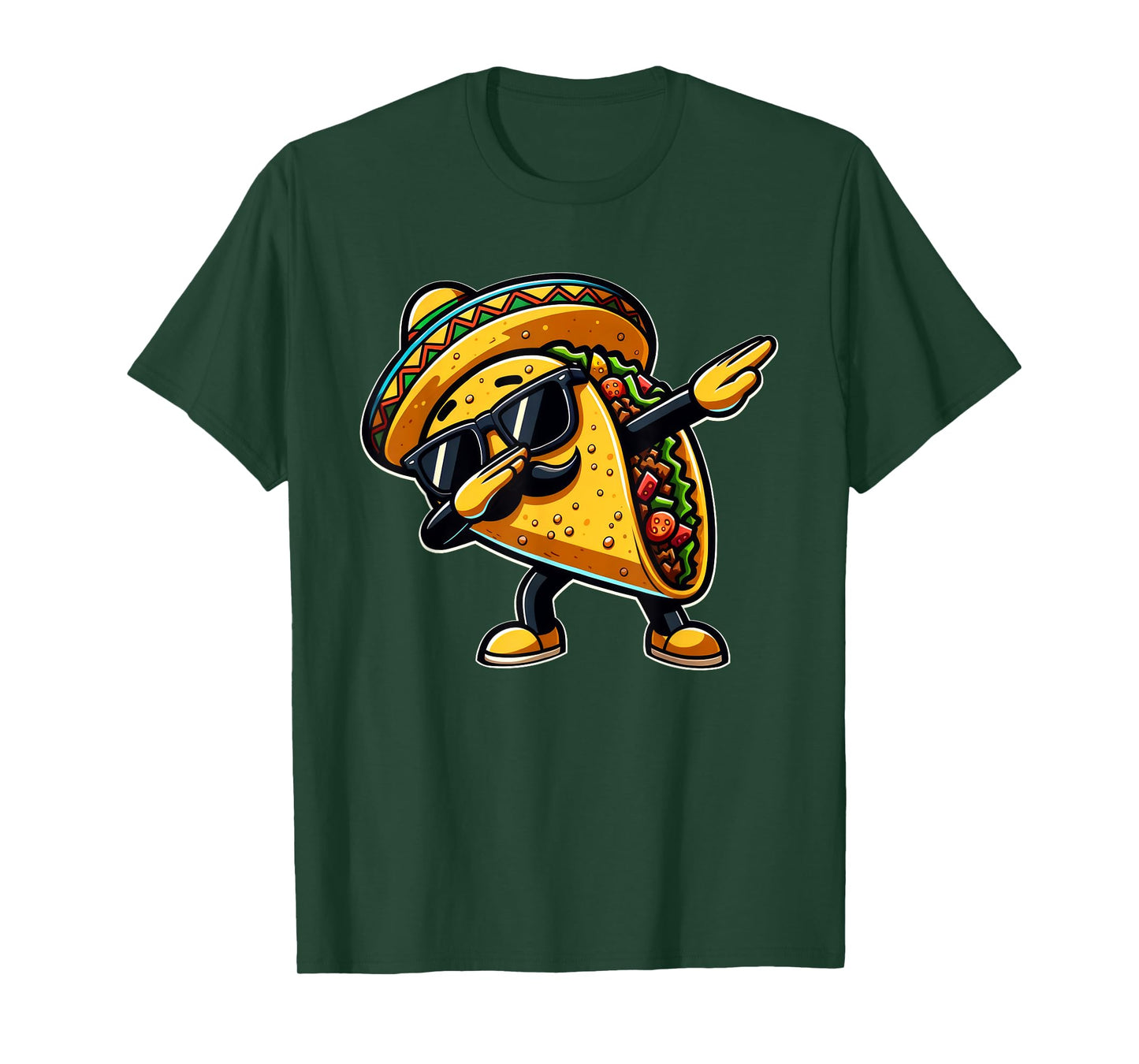 Dabbing Taco Cinco de Mayo Funny Mexican Fathers Day T-Shirt
