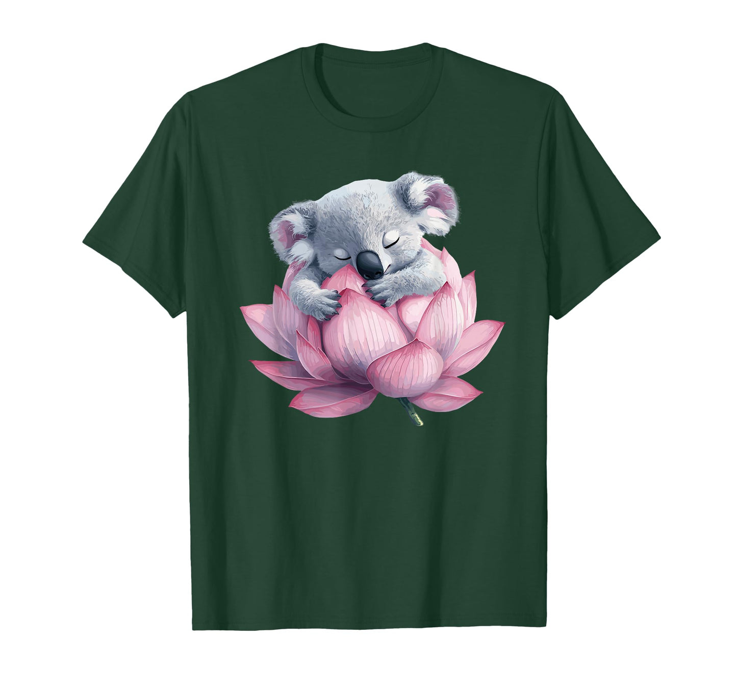 Adorable Koala Hugging Lotus Flower Dream T-Shirt
