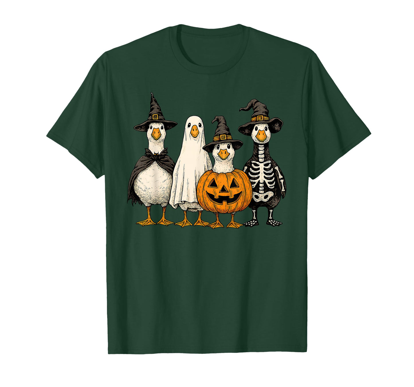 Just a Spooky Goose One Silly Goose Got Too Silly Halloween T-Shirt