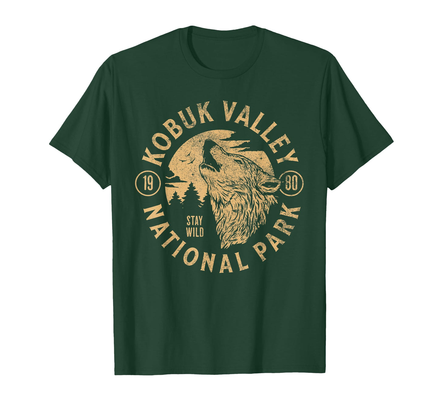 Kobuk Valley Alaska Wolf Nature Hike Outdoors Vintage T-Shirt