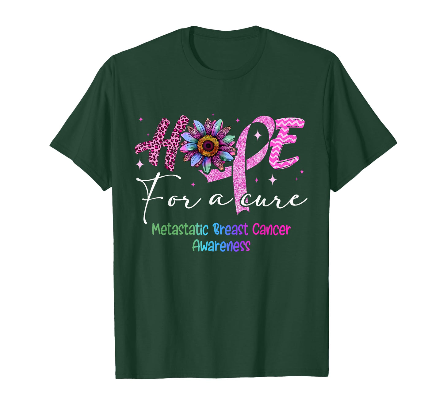 Hope For A Cure Metastatic Breast Cancer Awareness T-Shirt