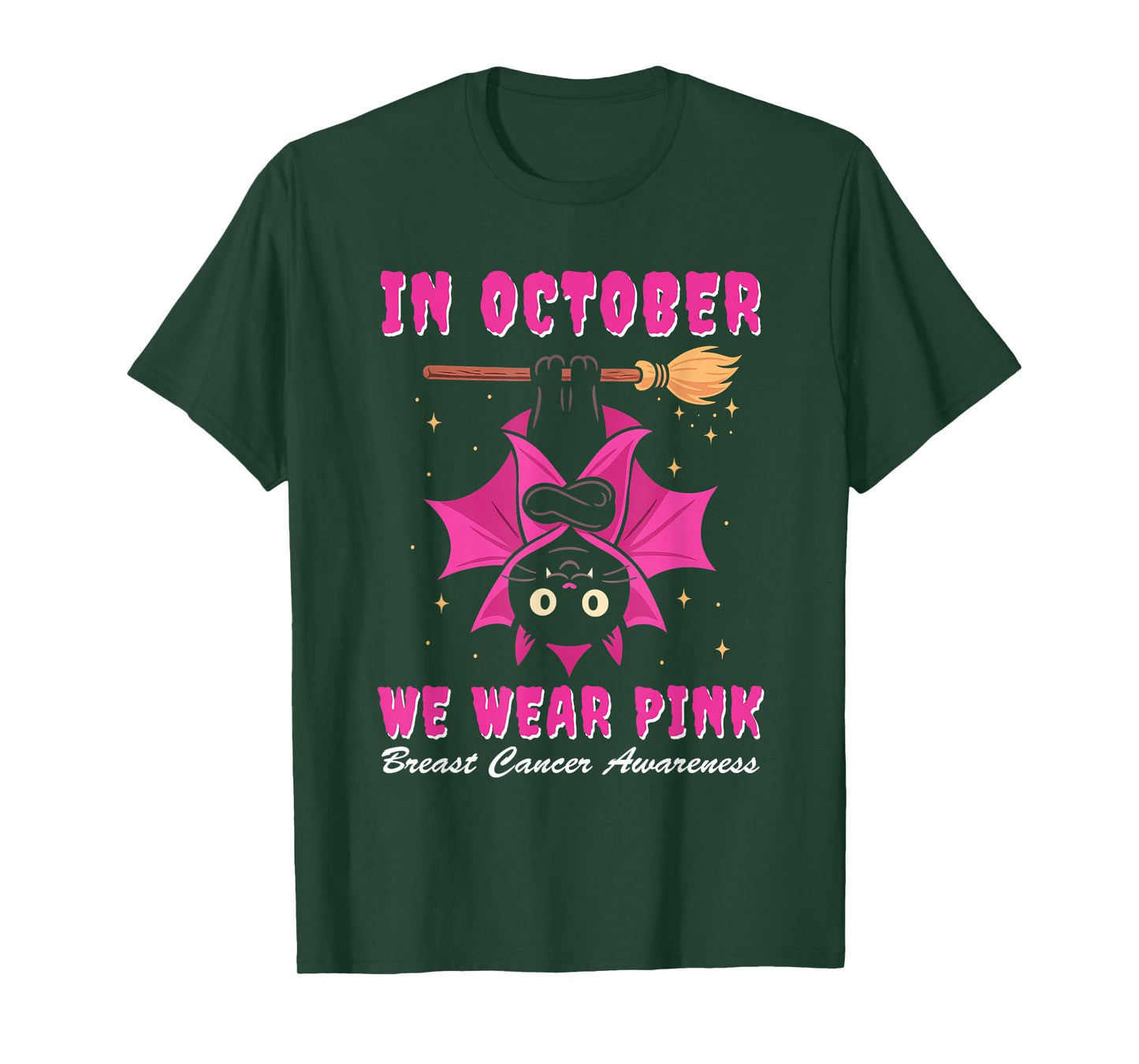 In October We Wear Pink Shirt Breast Cancer Halloween T-Shirt