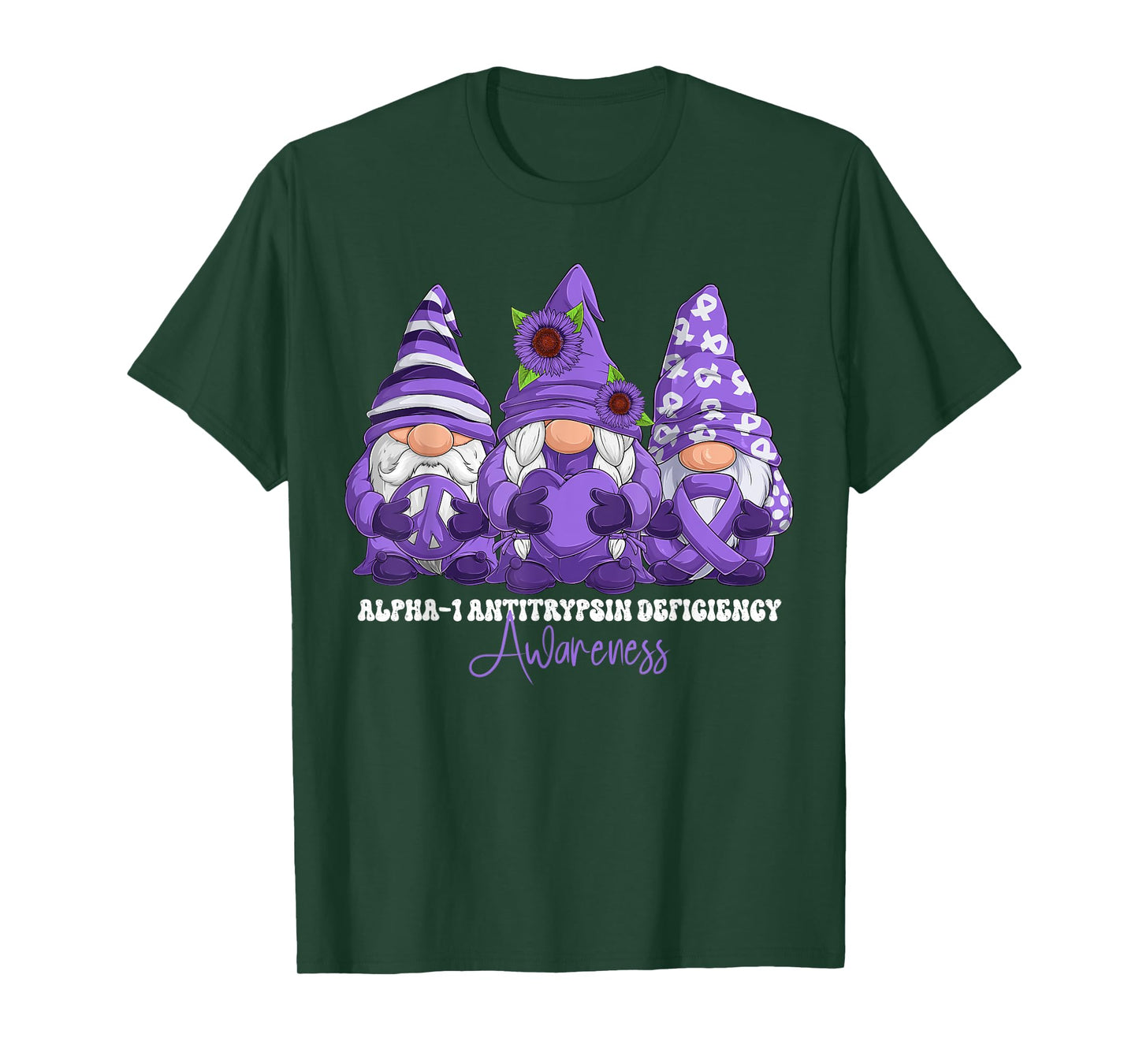 Alpha-1 Antitrypsin Deficiency Awareness Month Purple Ribbon T-Shirt