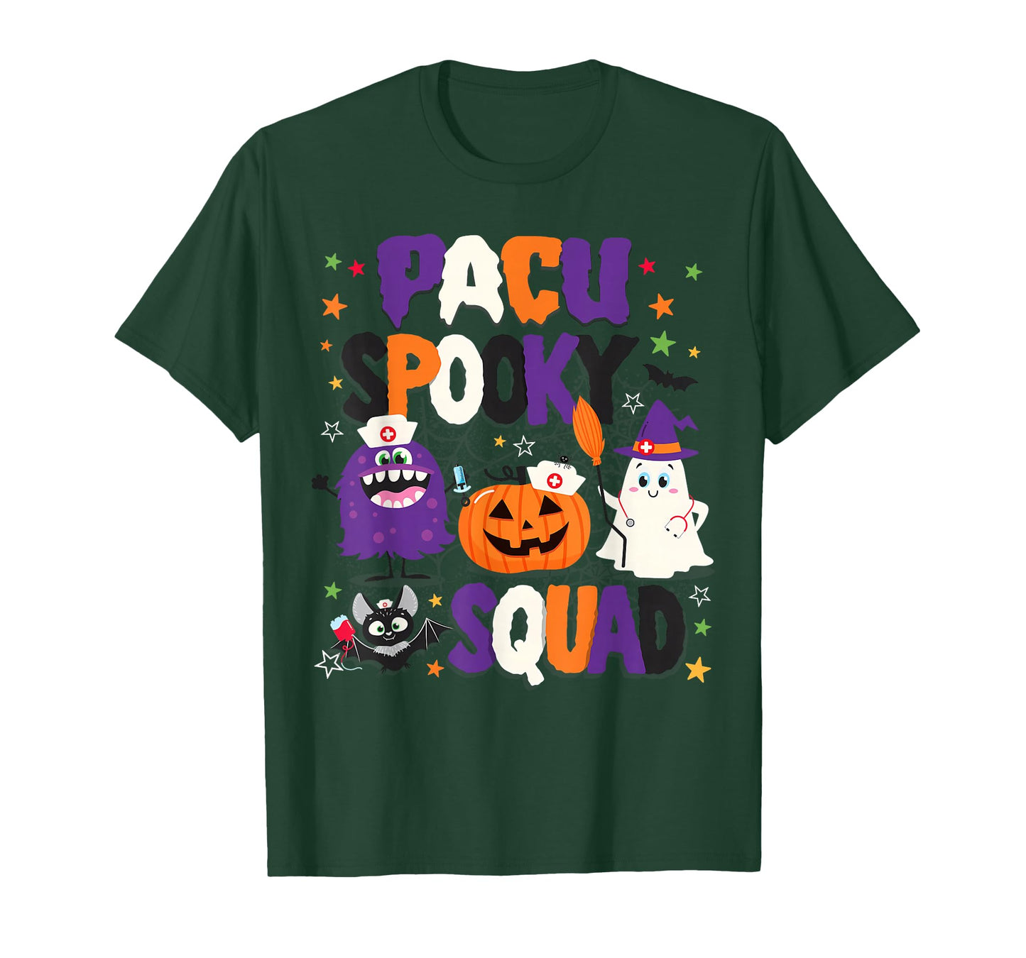 Pacu Halloween Shirt Spooky Pacu Squad Pacu Nurse T-Shirt