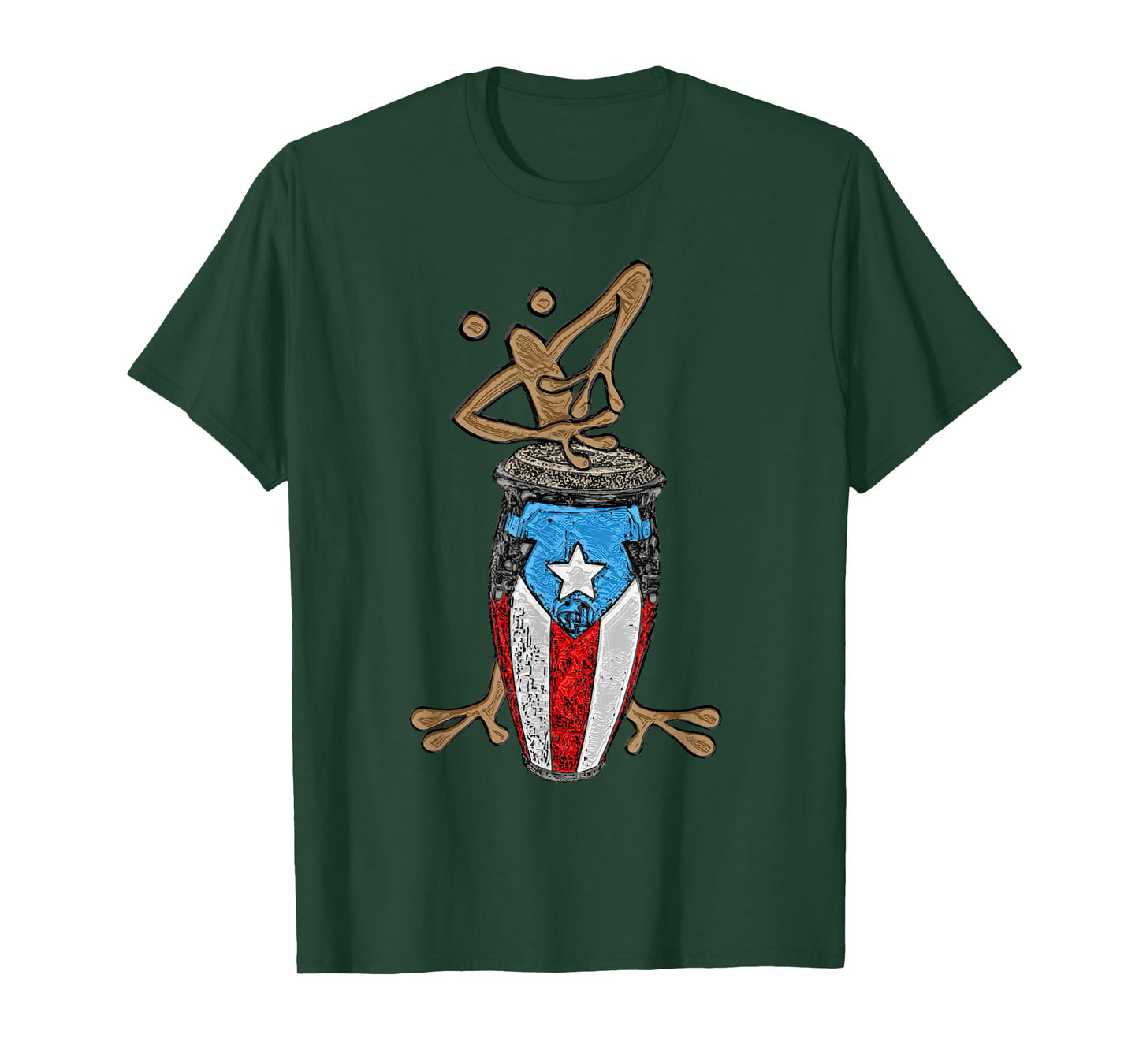 Coqui Taino Conga Boricua Puerto Rican Flag Gift T-Shirt