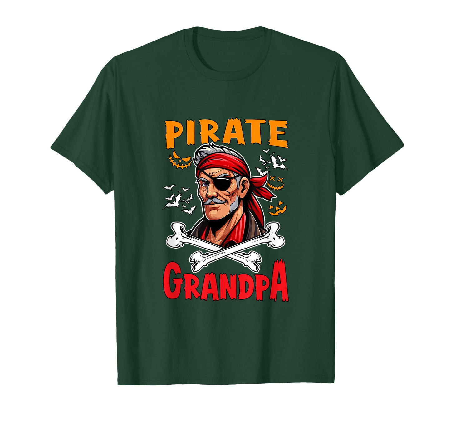 Pirate Grandpa Halloween Pirate Lover Funny Men Family Group T-Shirt