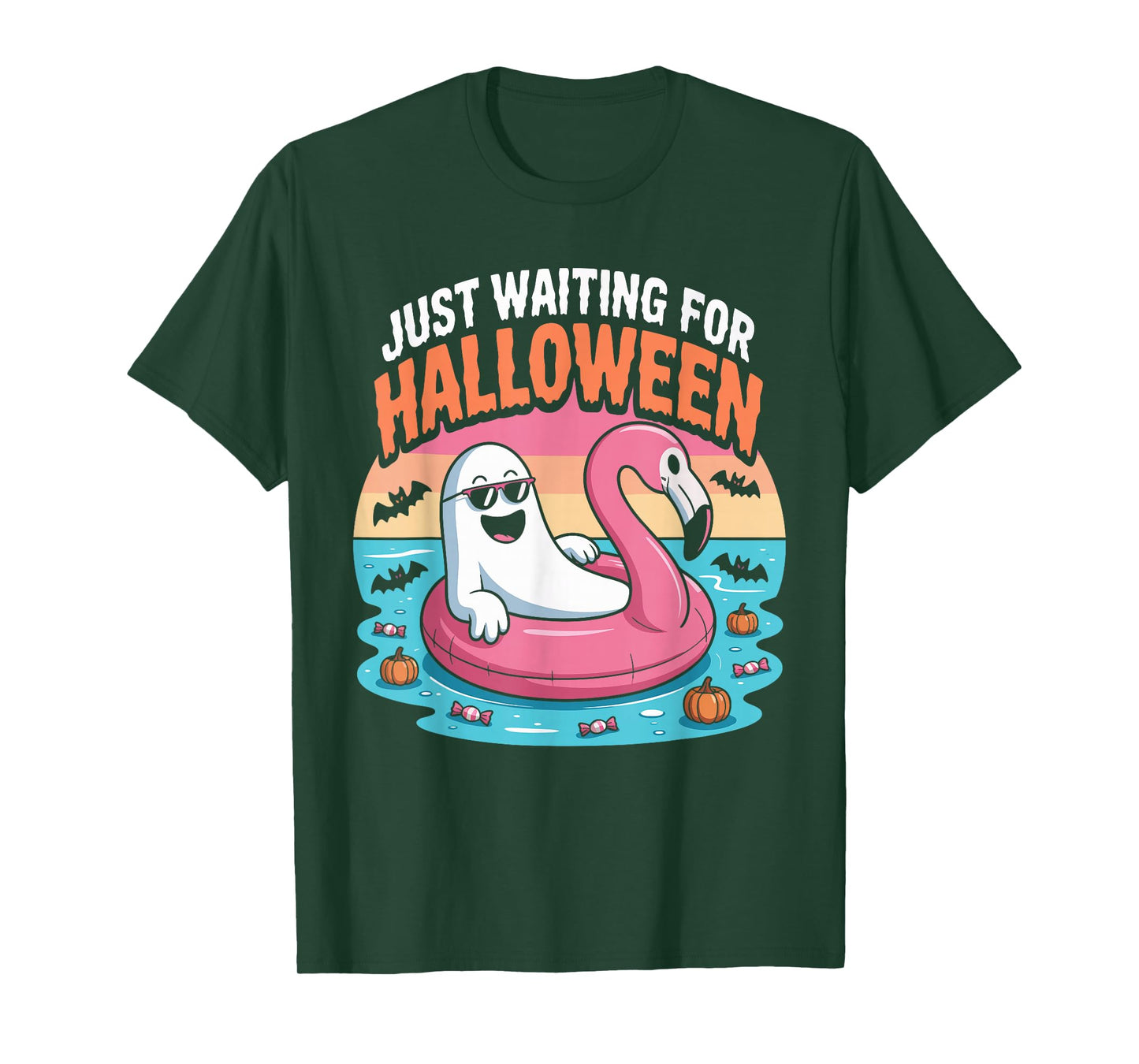 Spooky Summer Boo Ghost Just Waiting for Halloween T-Shirt