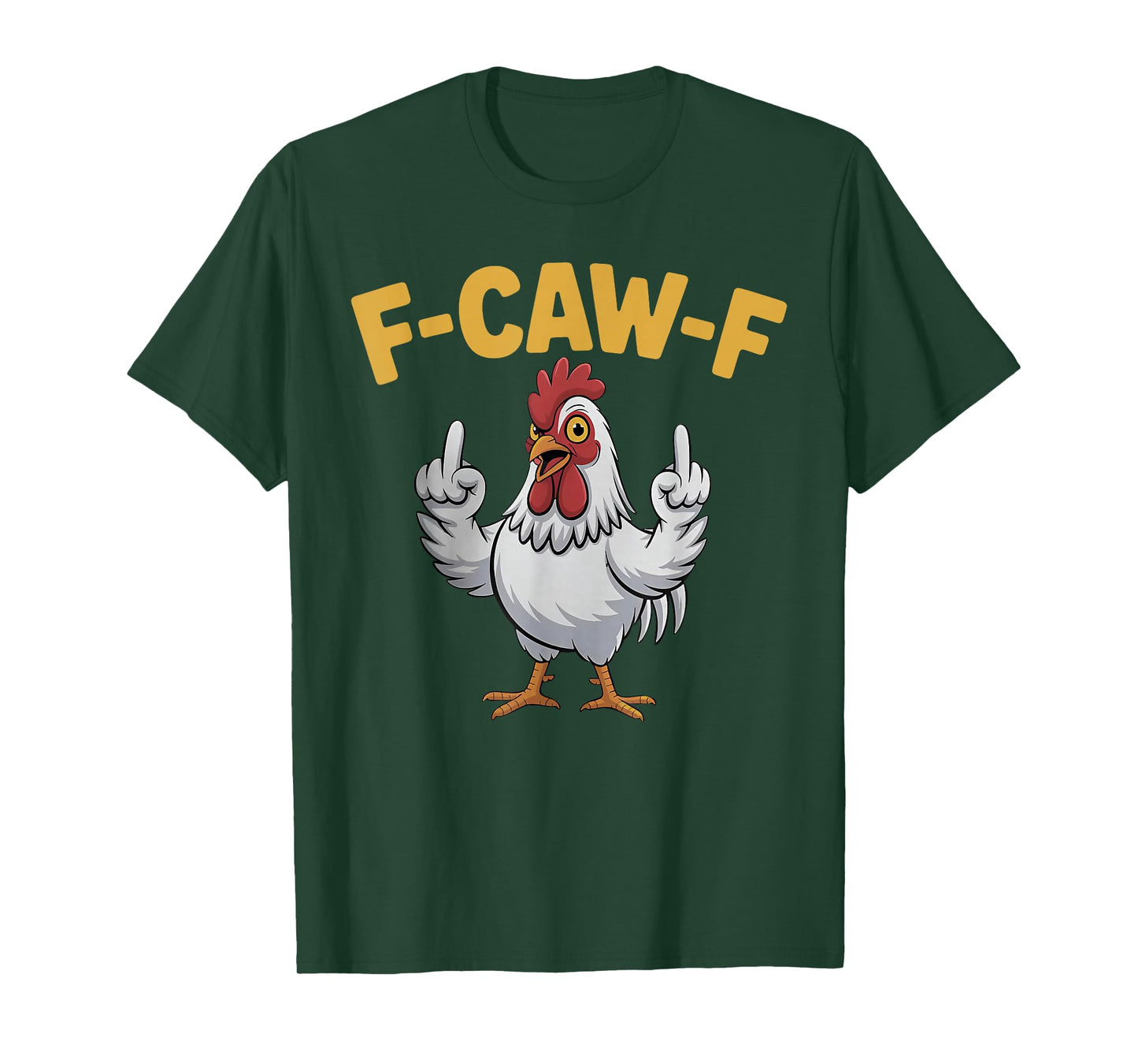 F-Caw-F Chicken Funny Screaming Rooster Meme Vintage Weird T-Shirt