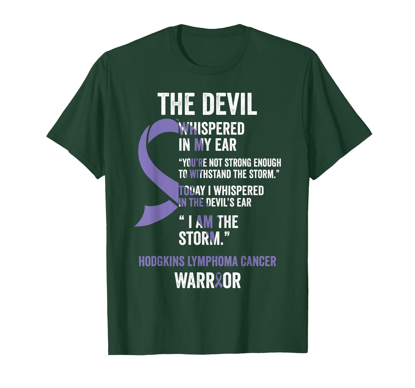 The Devil- Hodgkins Lymphoma Cancer Awareness Support Ribbon T-Shirt