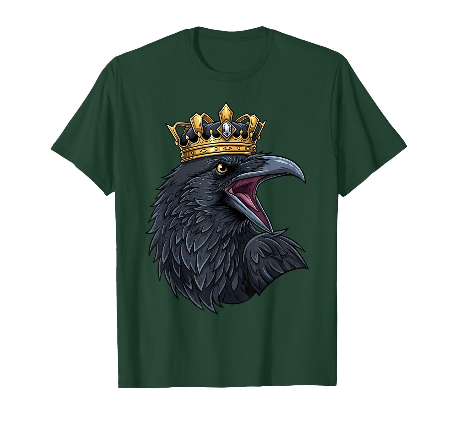 F-Caw-F Crow Black Raven Crown Funny Adult FCAWF Bird Lover T-Shirt