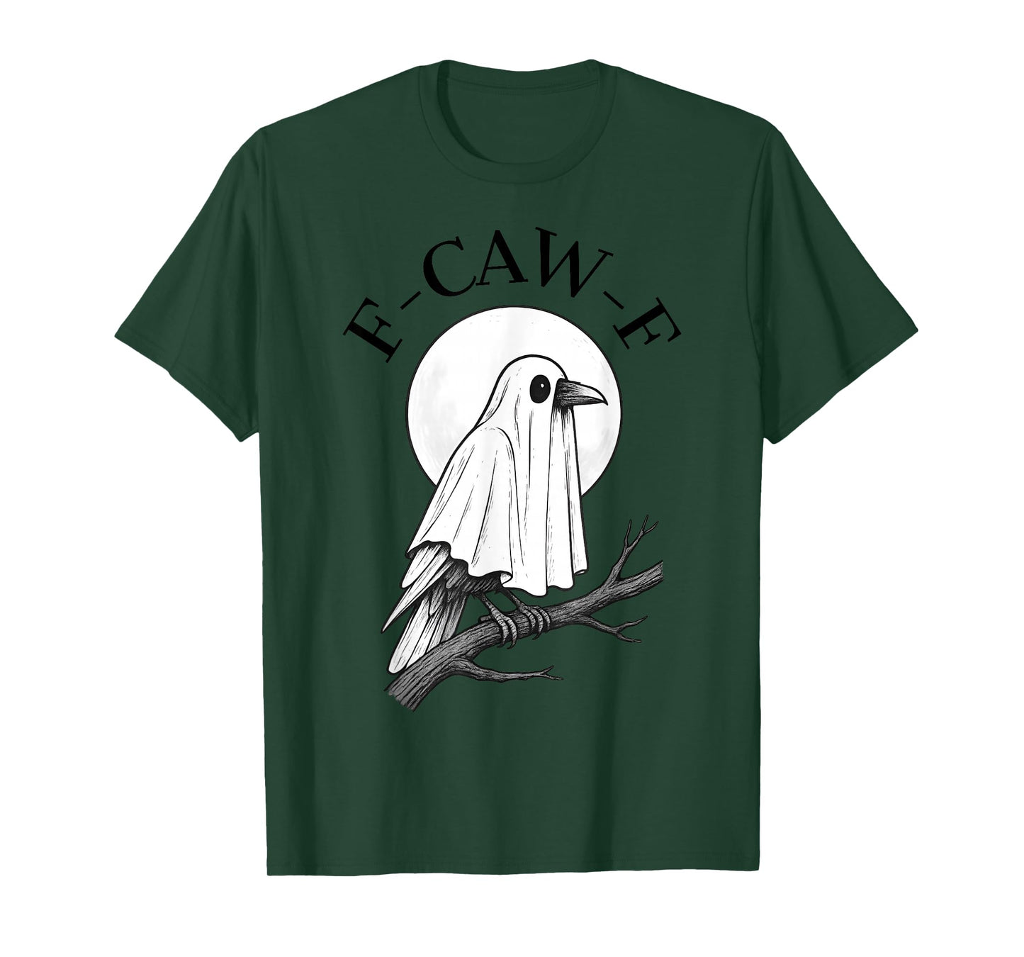 F-Caw-F Black Crow Funny Halloween Ghost T-Shirt