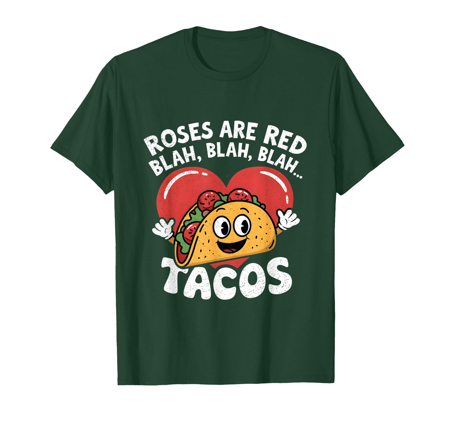 Roses Are Red Blah Tacos Lover Funny Mexican Food Boys Men T-Shirt