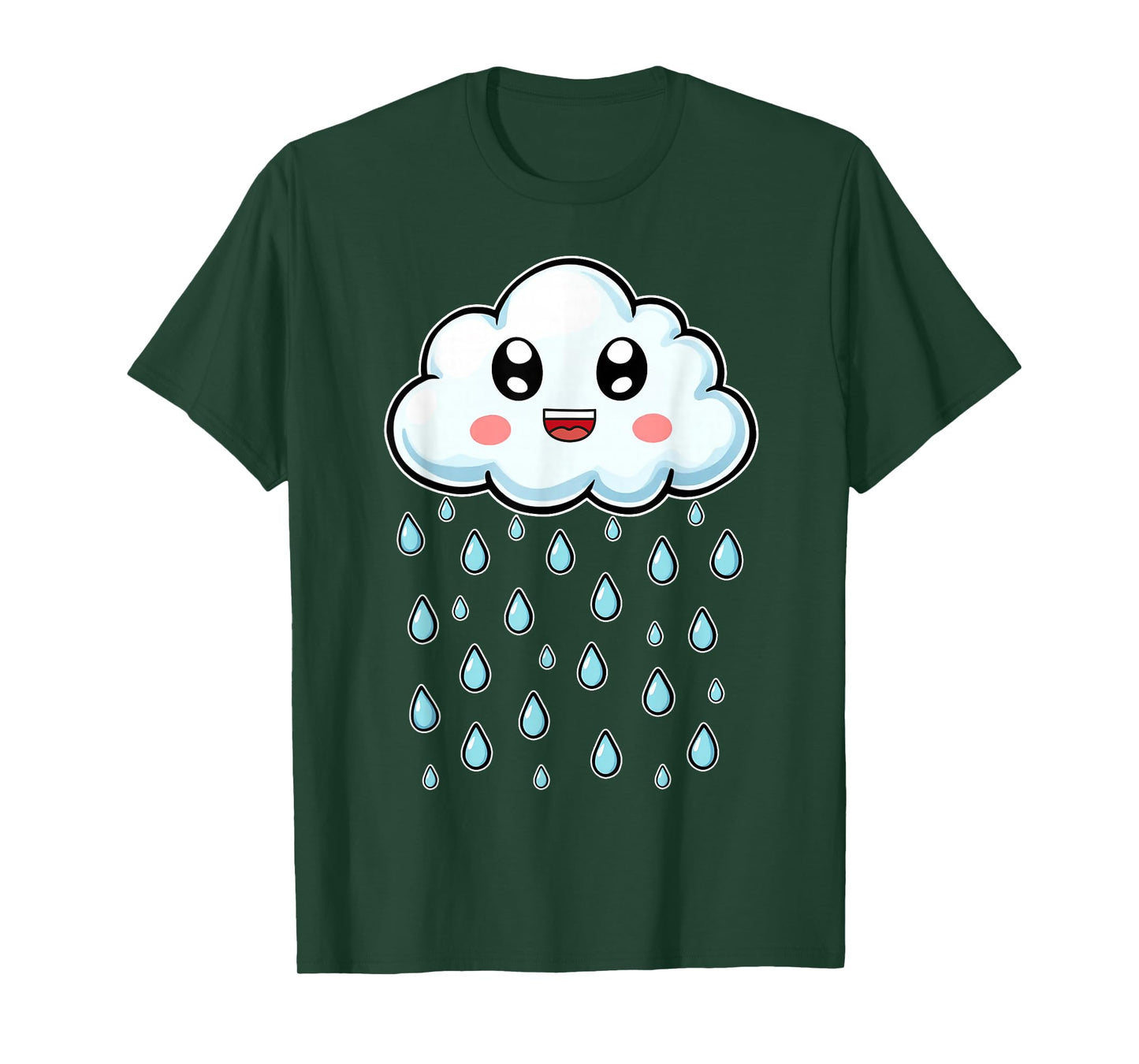 Cloud Raindrops Water White Cute Christmas Costume Halloween T-Shirt