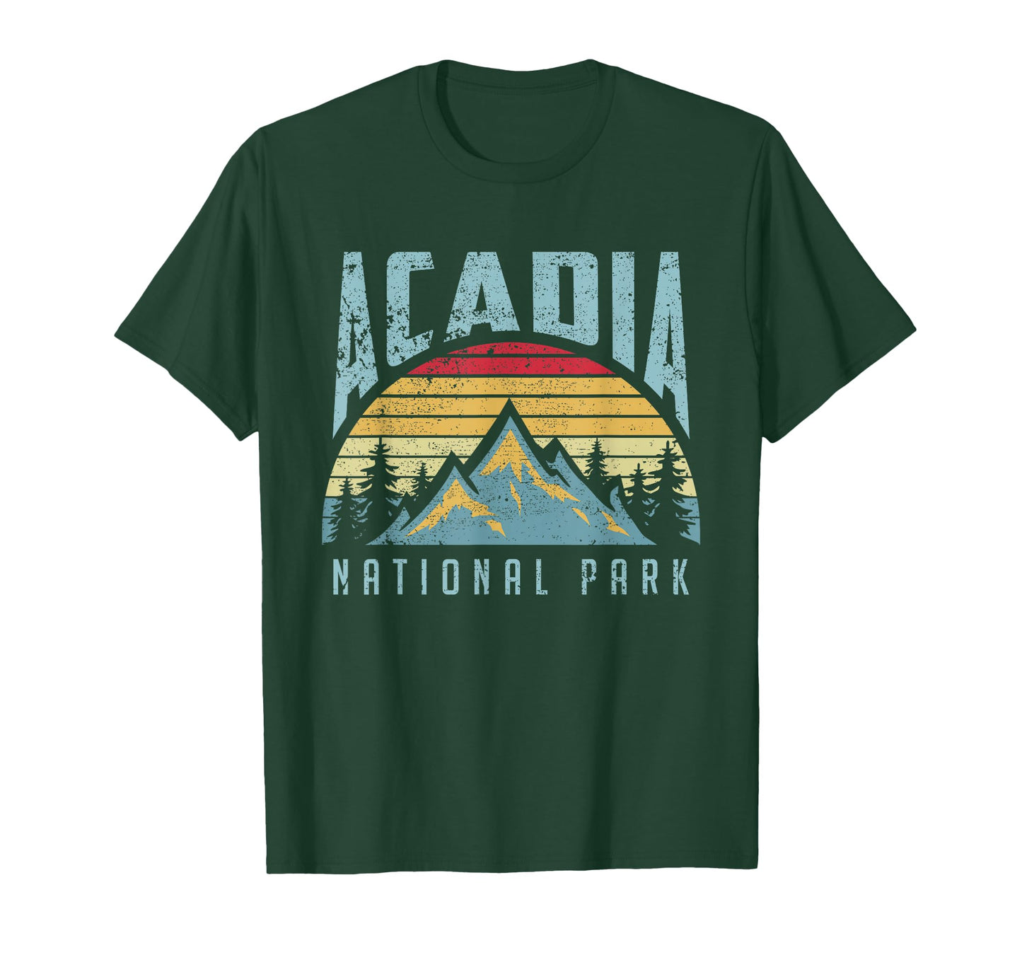 Acadia National Park Maine Mountains Retro T Shirt T-Shirt