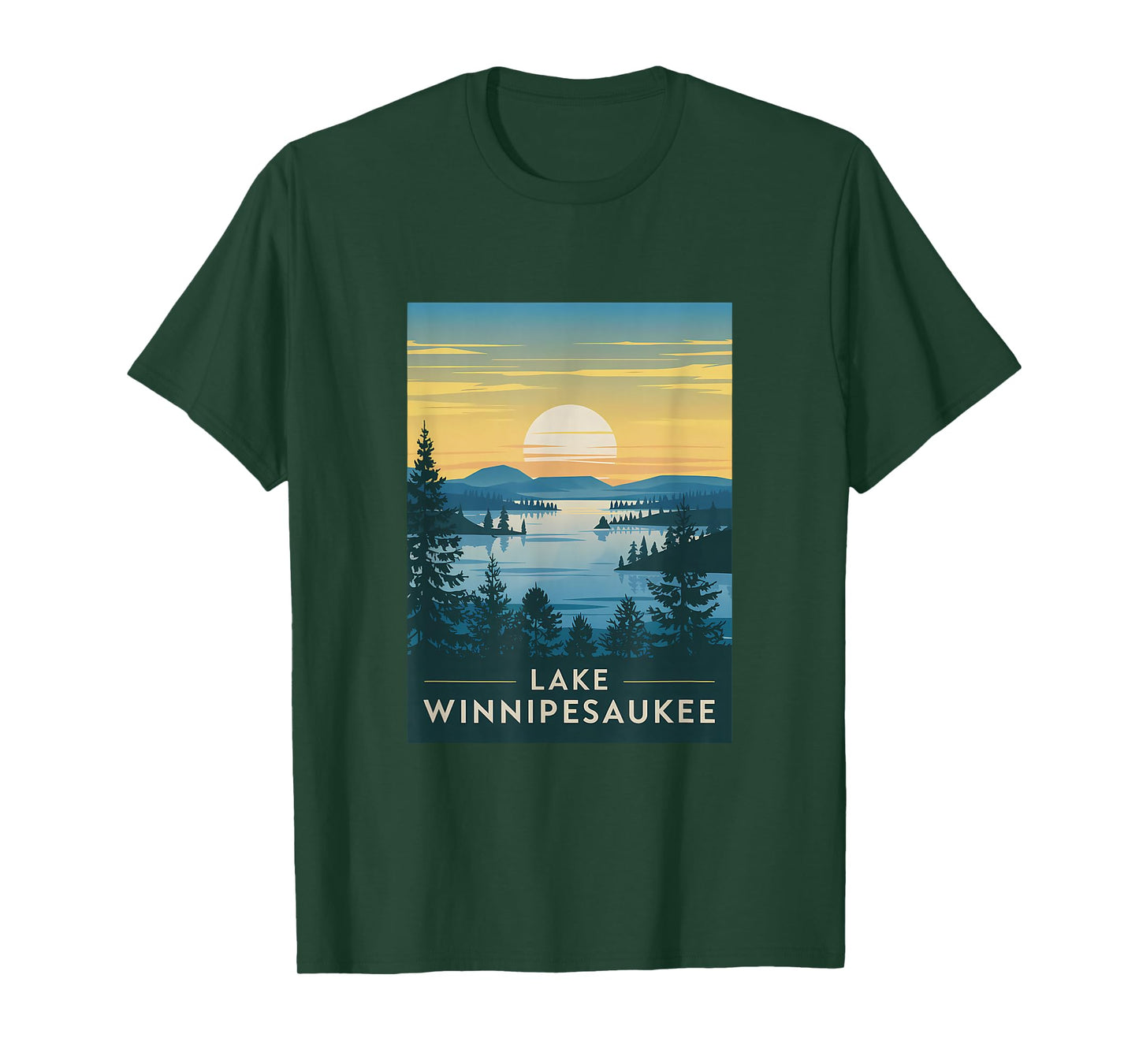 Lake Winnipesaukee Sunset Landscape T-Shirt