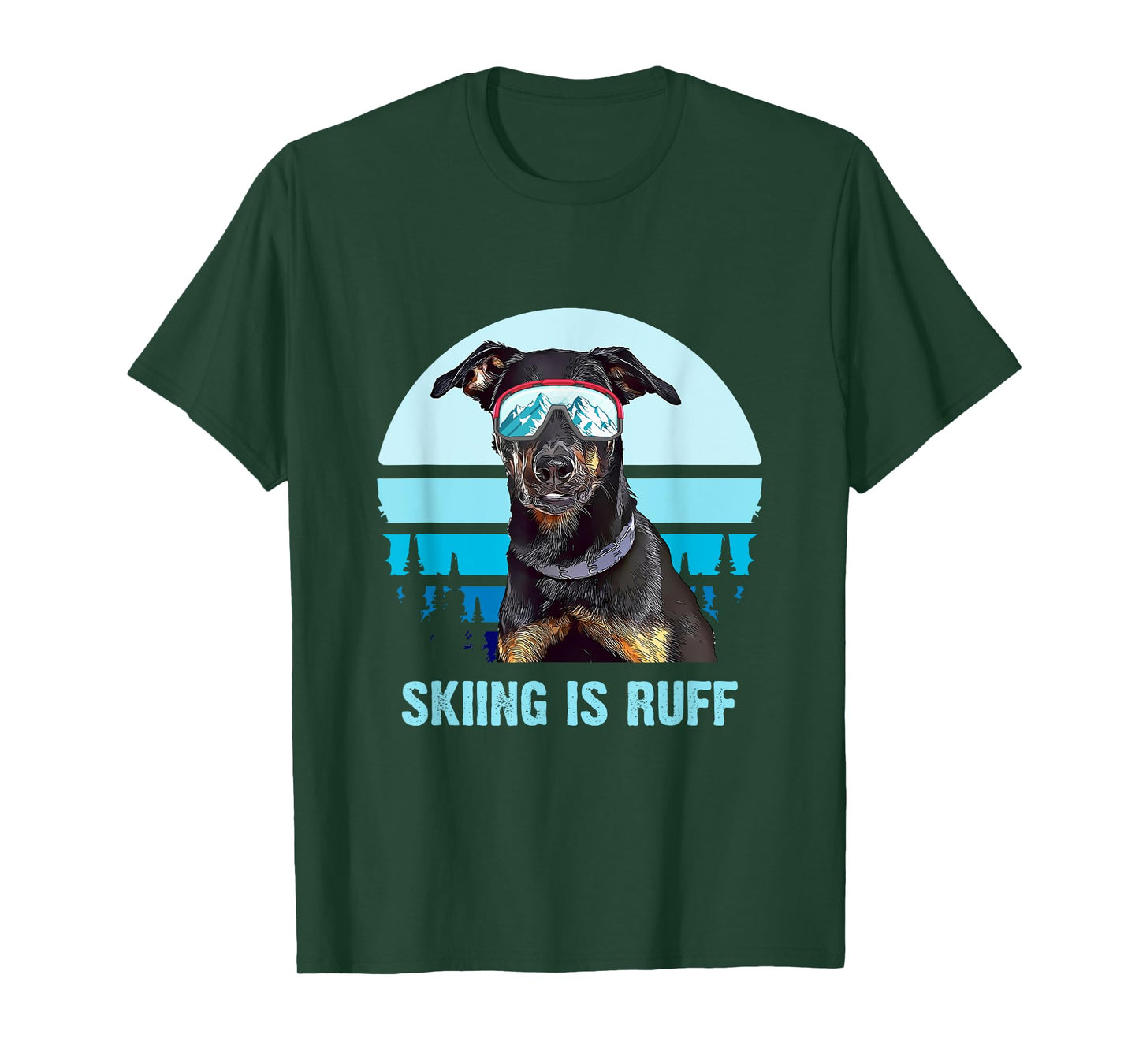 Beauceron Winter Skiing is Ruff Ski Dog Lover Men Women Girls Kids T-Shirt