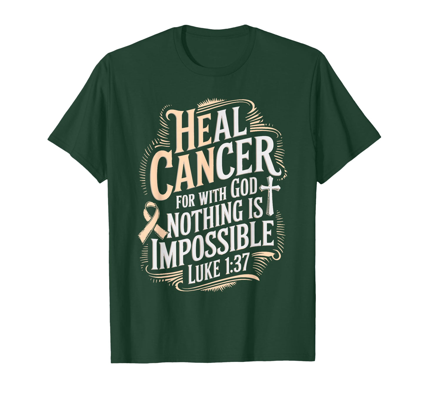 Heal Cancer Survivor Endometrial Cancer Awareness T-Shirt