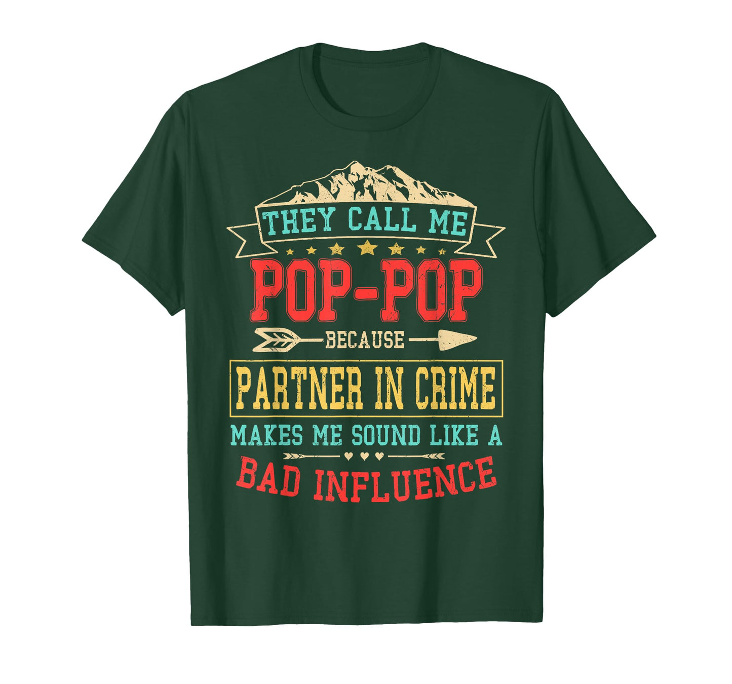 They Call Me Pop-Pop Partner In Crime Shirt Father's Day Men T-Shirt