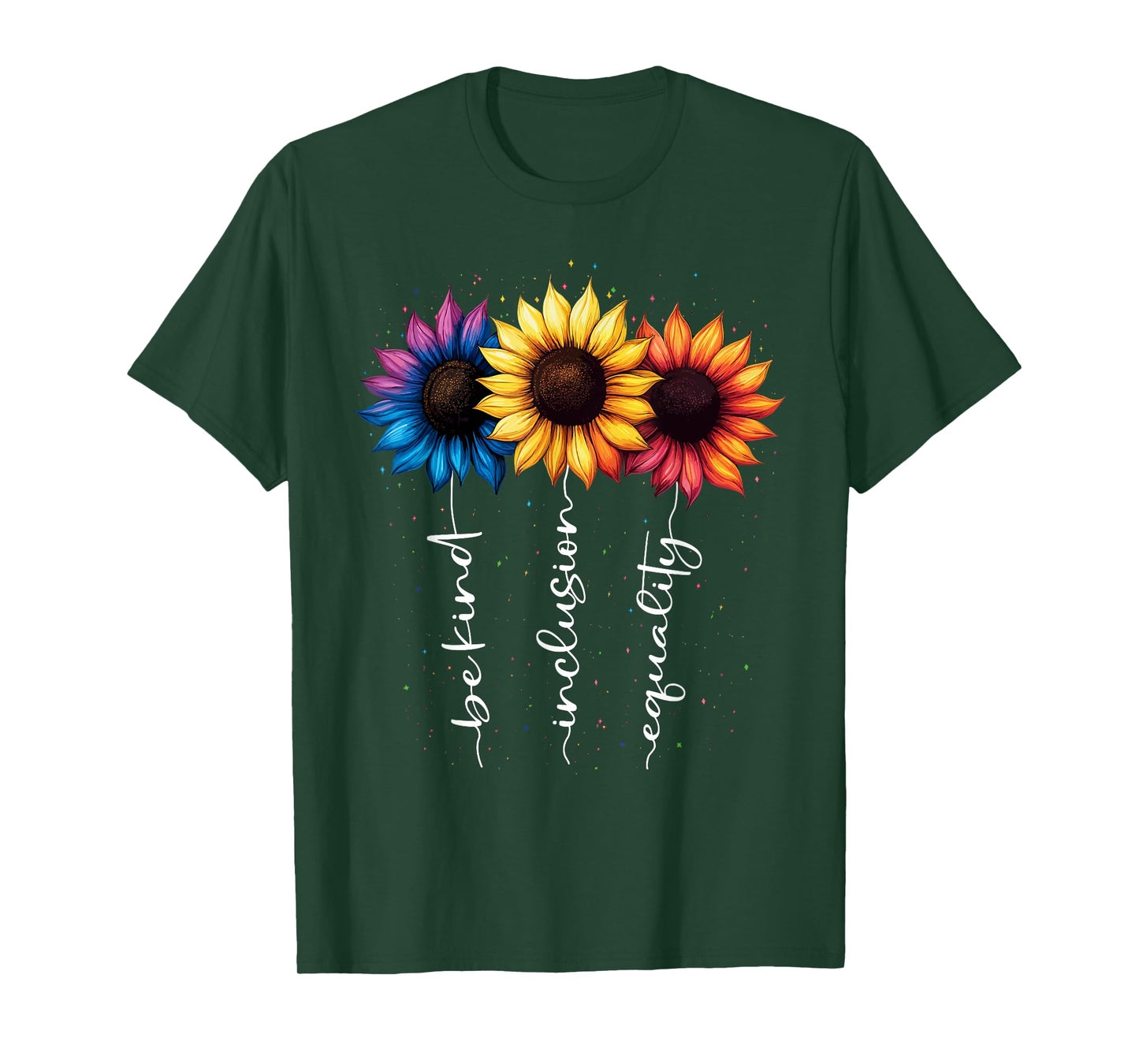 Summer Floral Equality LGBTQ Human Be Rainbow Kind Love Ally T-Shirt