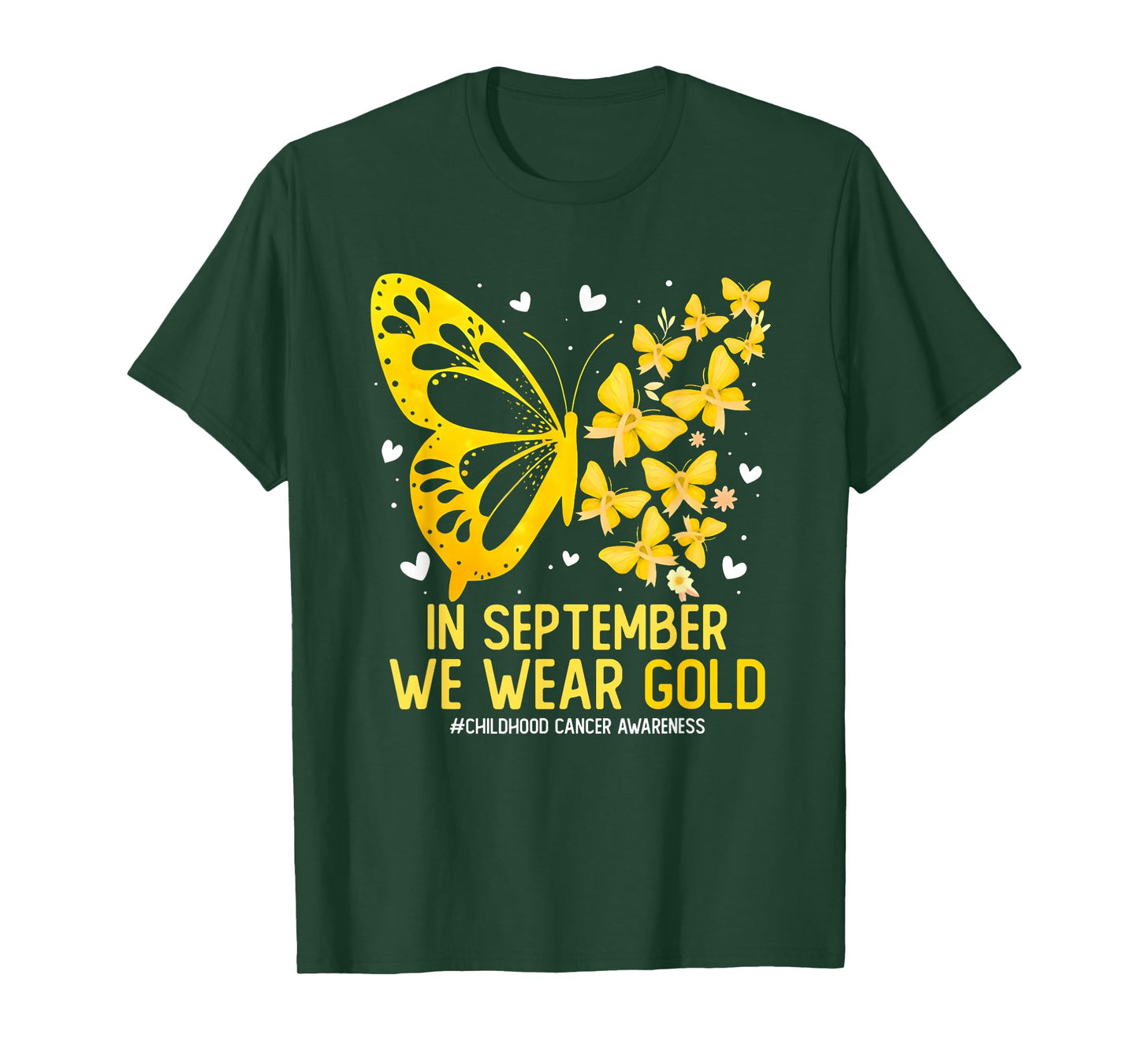 In September We Wear Gold Childhood Cancer Awareness Kids T-Shirt