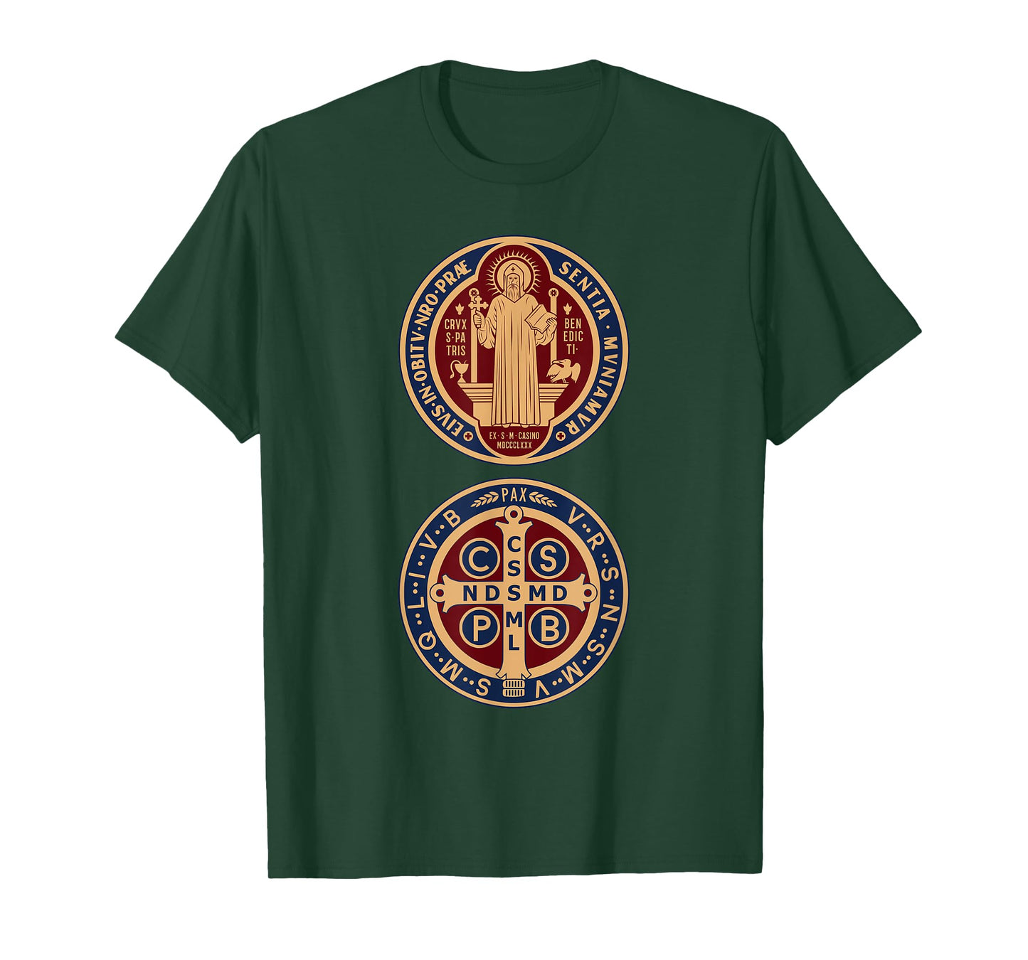 Saint Benedict Sacramental Medal Catholic T-Shirt