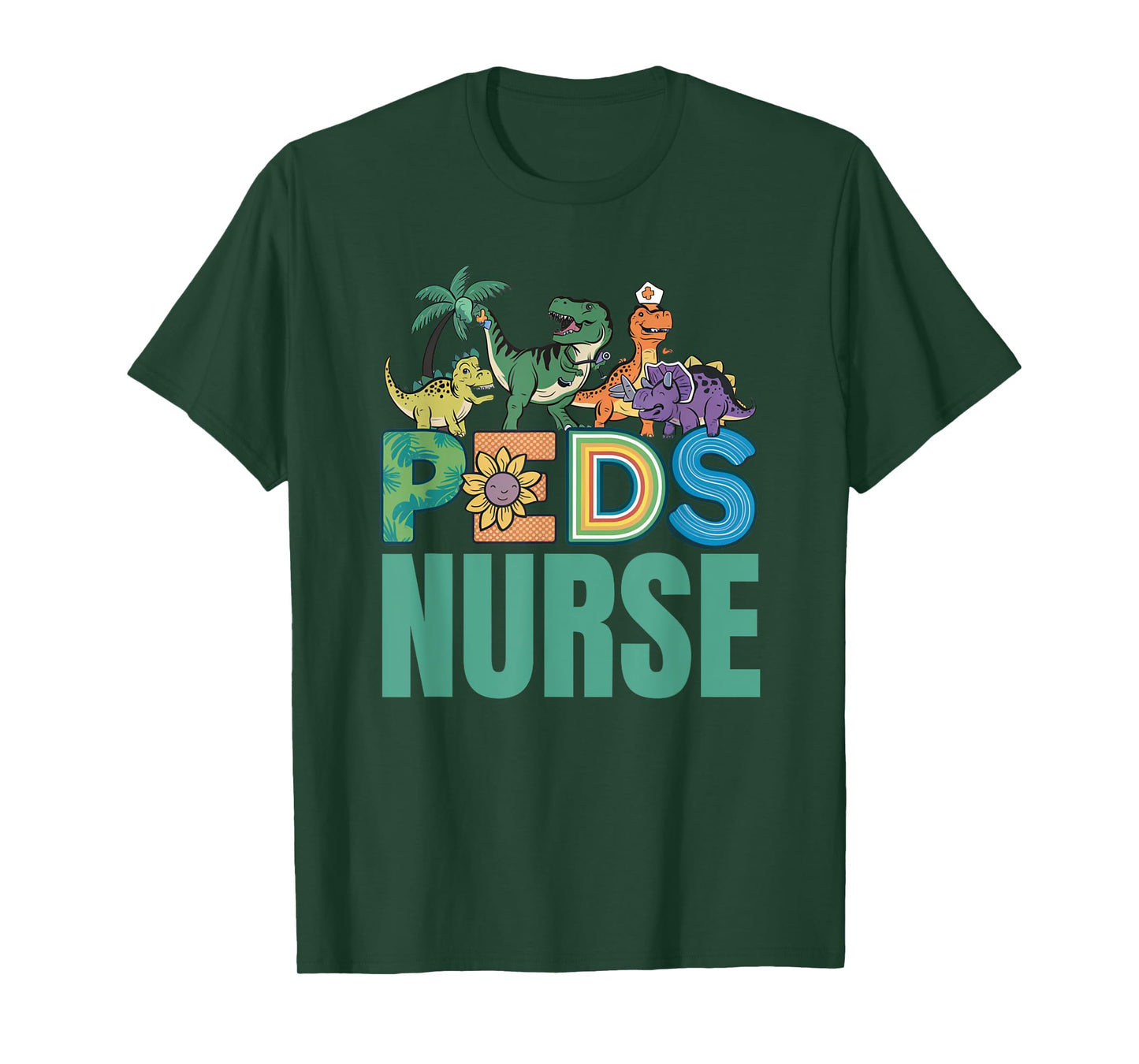 Pediatric Nurse Dinosaurus Squad Cute Nurse Gifts T-Shirt