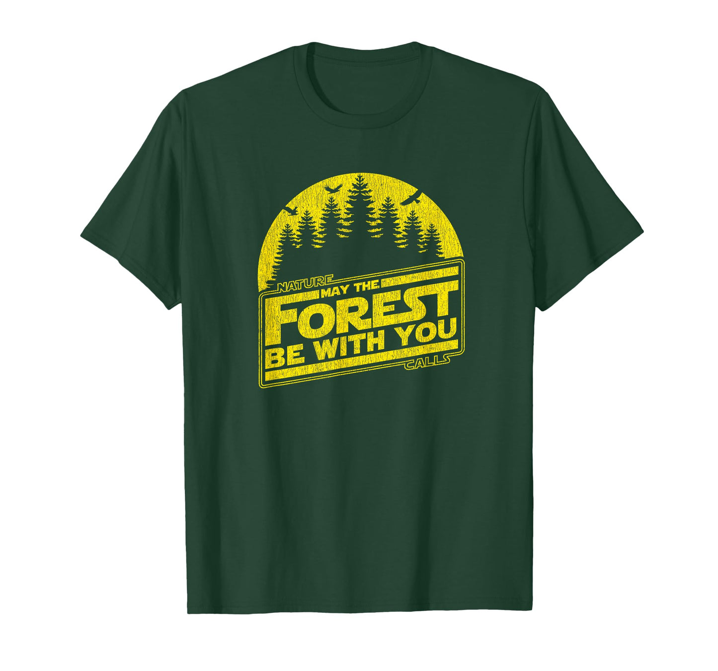 May The Forest Be With You YELLOW Nature Summer Camp Tee T-Shirt