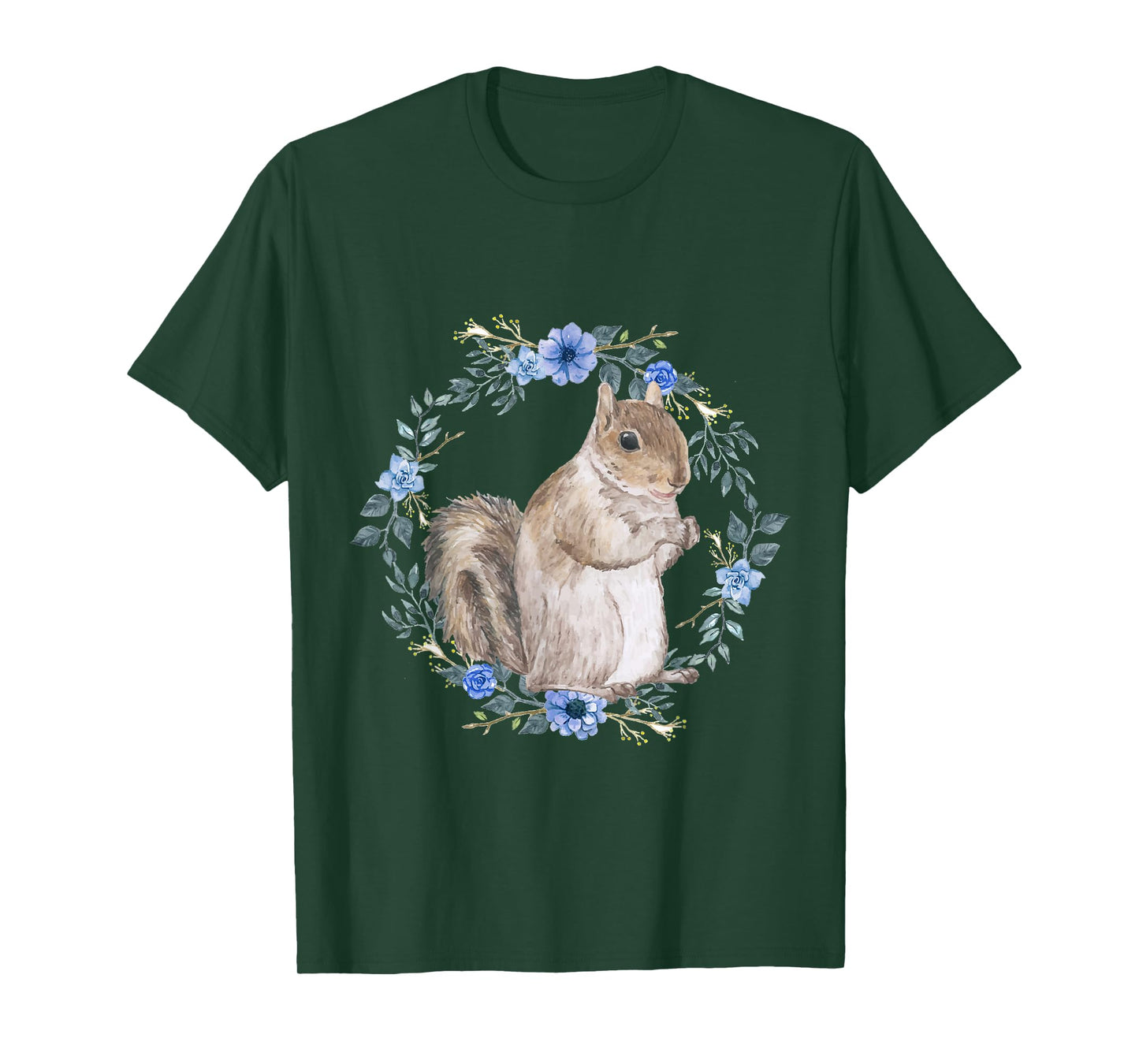 Flower Circle Squirrel T-Shirt