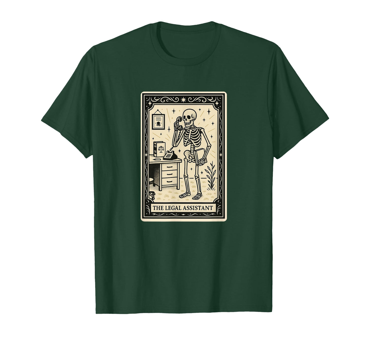 The Legal Assistant Tarot Card - Halloween Spooky Gothic Law T-Shirt