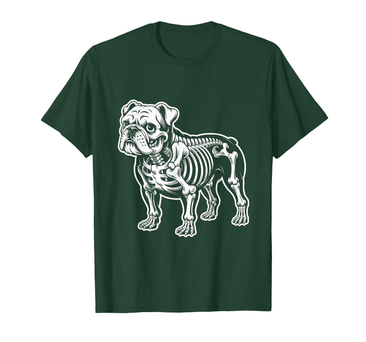 English Bulldog Skeleton Halloween Costume Dog Lover T-Shirt