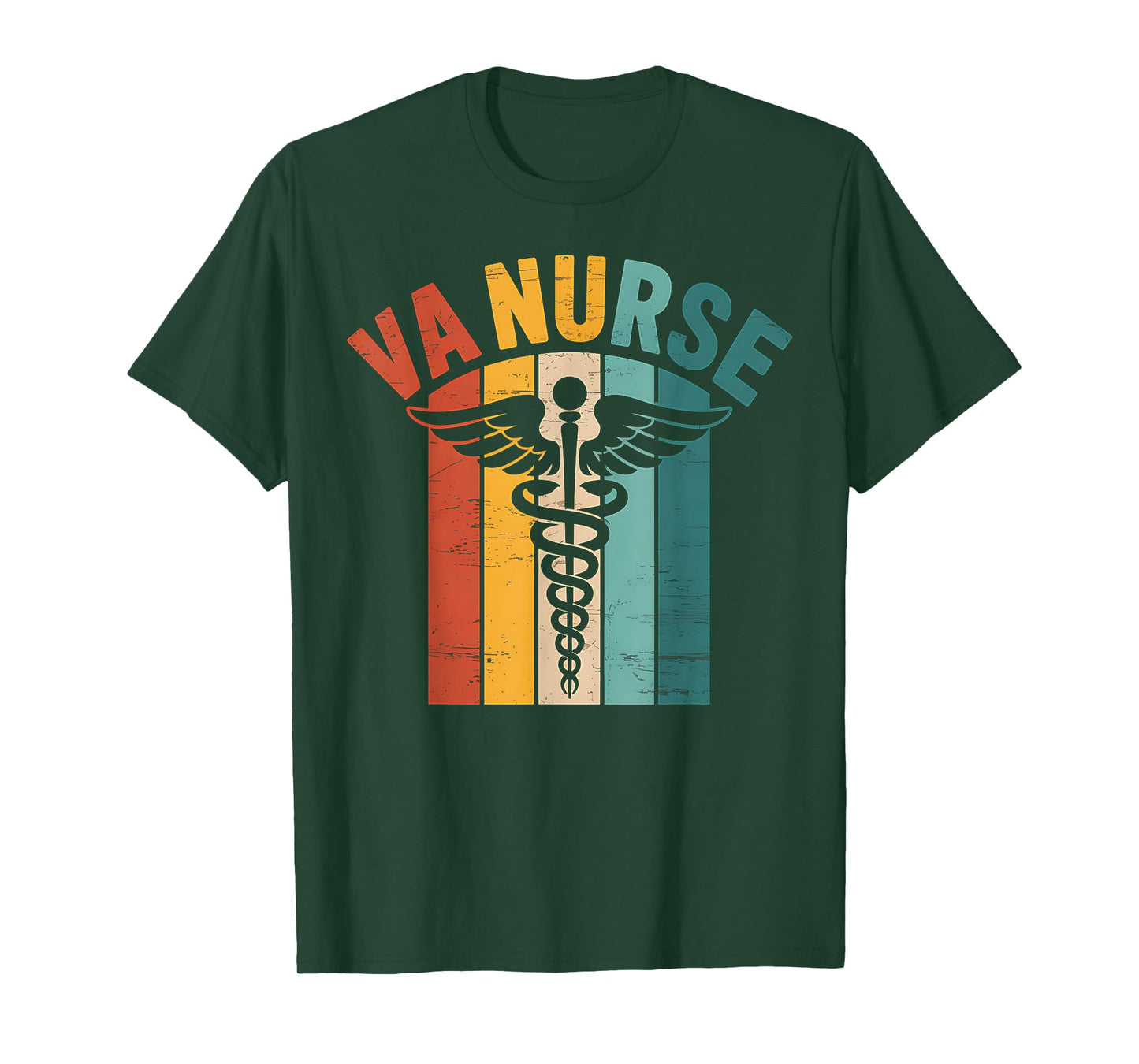 VA Nurse Caduceus Distressed Retro Vintage Pride Medical T-Shirt