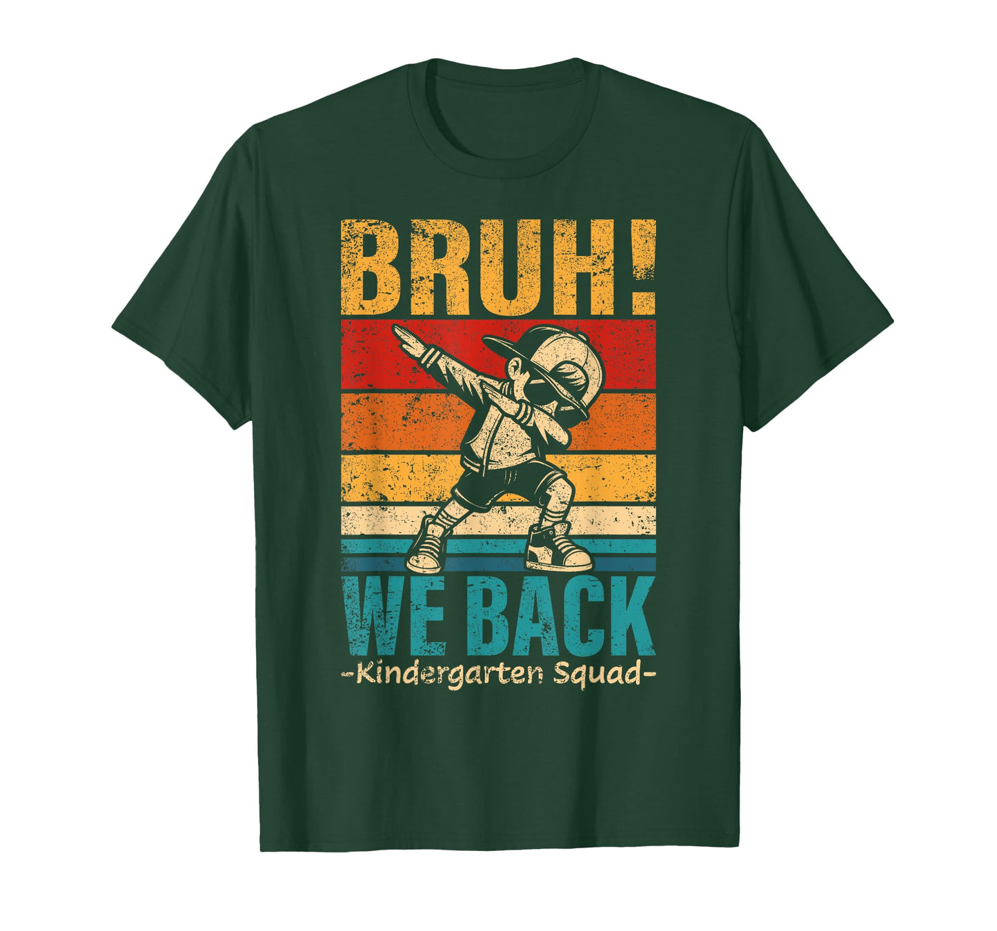 Kindergarten Dabbing Boy Bruh We Back Kindergarten Squad T-Shirt