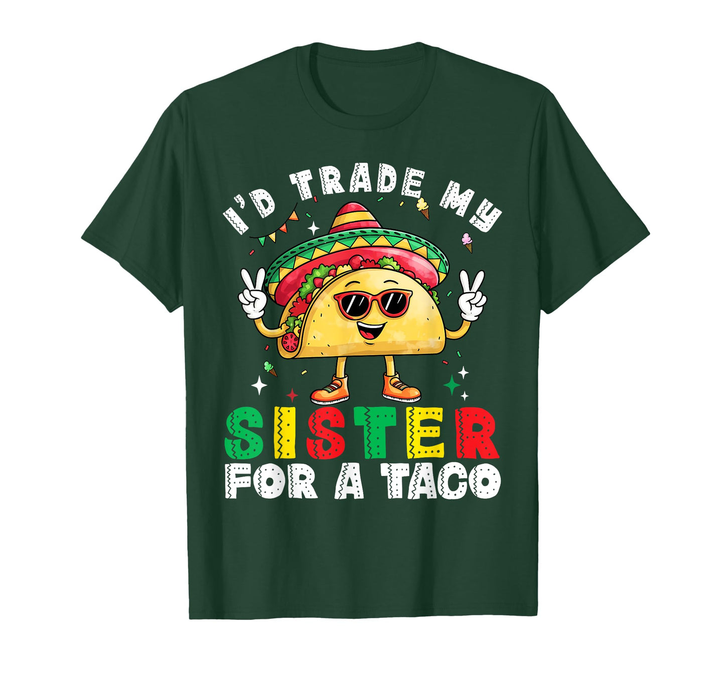 Kids Will Trade Sister For Tacos Toddler Boys Cinco De Mayo T-Shirt