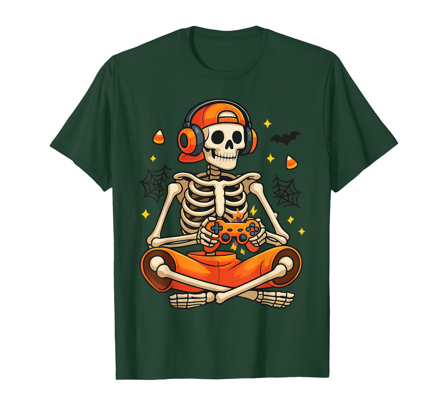 Gamer Skeleton Halloween Gaming Funny Boys Costume T-Shirt