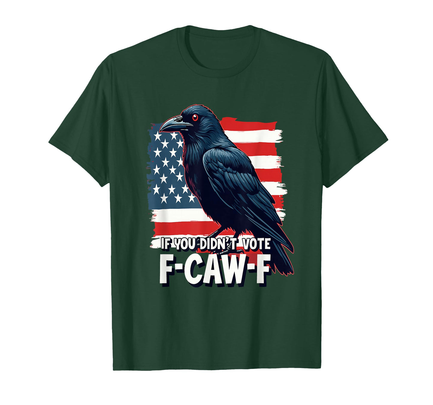 Patriotic Raven and Flag for Unapologetic Voters T-Shirt
