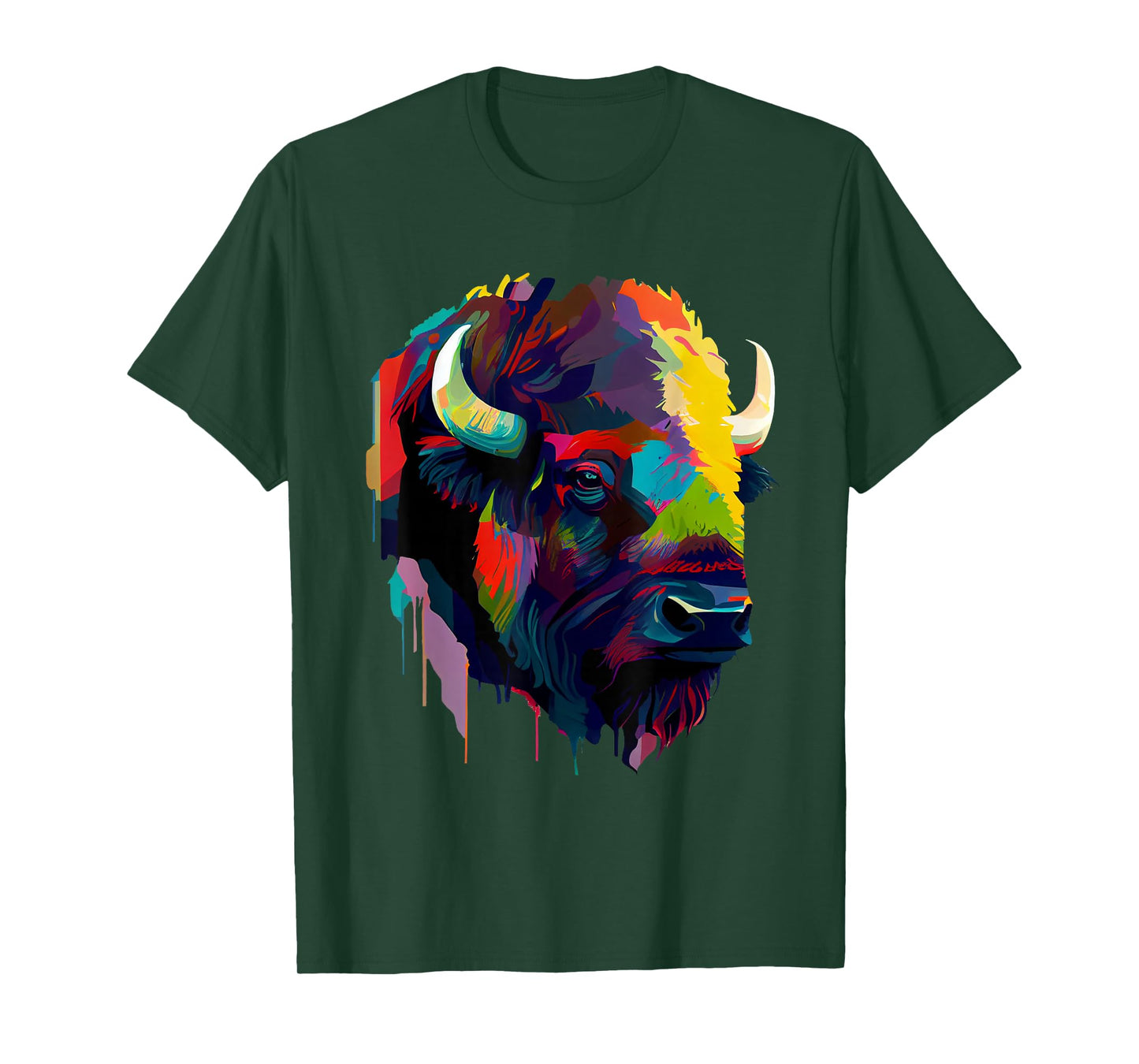 American Bison Lover Colorful Pop Art American Buffalo Bison T-Shirt