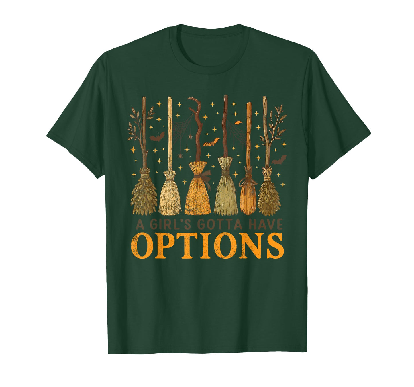 Retro A Girl’s Gotta Have Options Halloween Witches T-Shirt